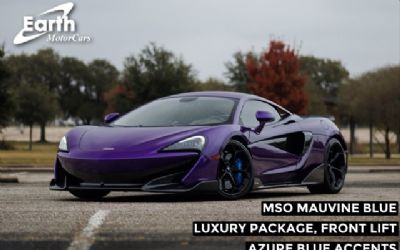 Photo of a 2019 Mclaren 600LT Rare MSO Mauvine Blue Tons Of Carbon Luxury Pack Nose Lift for sale