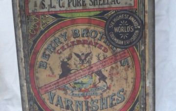1901 Berry Brothers Shellac Can 1 Gallon Very Rare