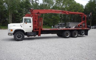 1992 Ford L9000 With Mounted On 1992 IMT 13034 Knuckle Boom Crane