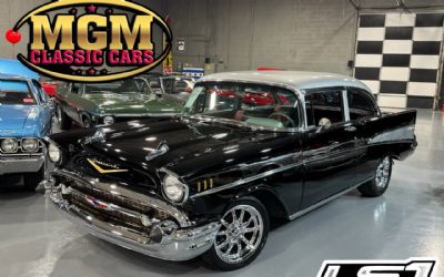 1957 Chevrolet Bel Air Restomod LS1 Engine Upgrades Diamond Black